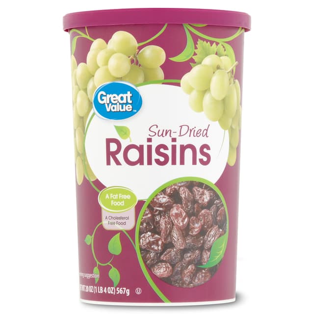 Great Value Sun-Dried Raisins 20Oz Resealable Canister