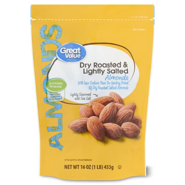 Dry Roasted & Lightly Salted Almonds, Dry Roasted & Lightly Salted