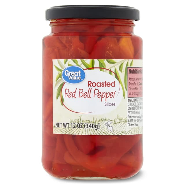 Roasted Red Bell Pepper Slices, Roasted