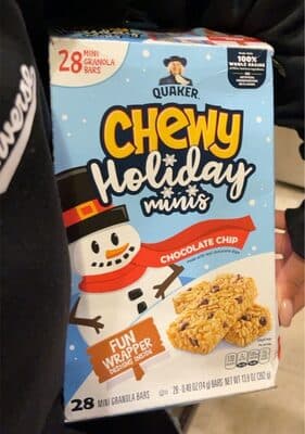 Chocolate Chip Mini Granola Bars, Chocolate Chip