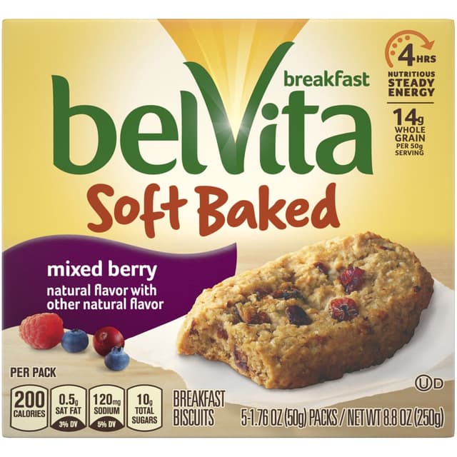 Mixed Berry Soft Baked Breakfast Biscuits, Mixed Berry