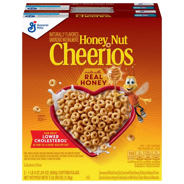 Sweetened Whole Grain Oat Cereal, Honey Nut