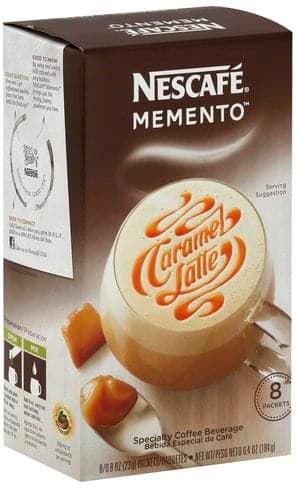 Caramel Latte Specialty Coffee Beverage Packets, Caramel Latte