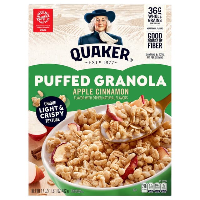 Apple Cinnamon Puffed Granola, Apple Cinnamon