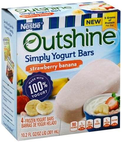 Frozen Yogurt Bars, Strawberry Banana