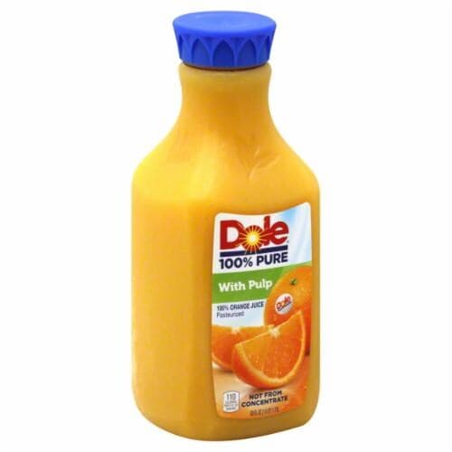 Dole 100% Pure with Pulp Orange Juice 59 Fluid Ounce Plastic Bottle