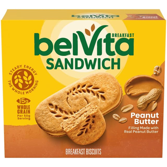 Peanut Butter Sandwich Breakfast Biscuits, Peanut Butter