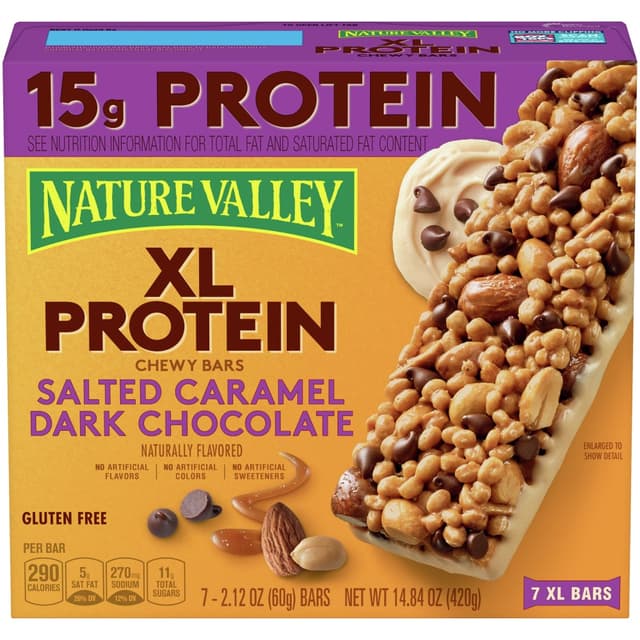 Salted Caramel Dark Chocolate Xl Protein Chewy Bars, Salted Caramel Dark Chocolate