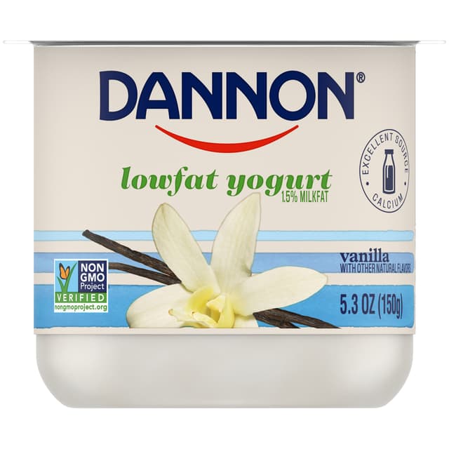 Dannon, Lowfat Yogurt, Vanilla, Vanilla