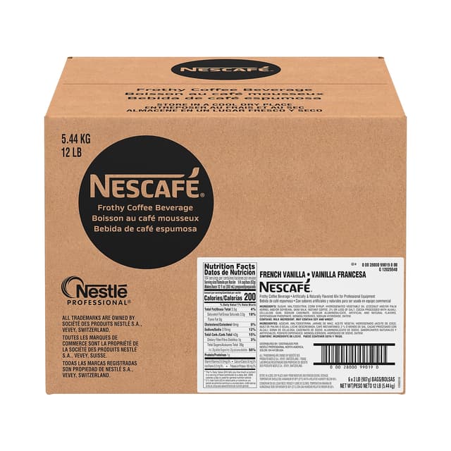 Nescafe French Vanilla Cappuccino Mix 6X2Lb US