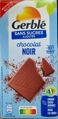 Chocolat Noir Sans Sucres Ajoutés
