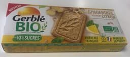 Gerblé - Organic Lemon Ginger Cookie, 132G (4.7Oz)