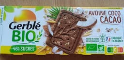 Gerble - Organic Oatmeal Coconut Cocoa Cookie, 132G (4.7Oz)