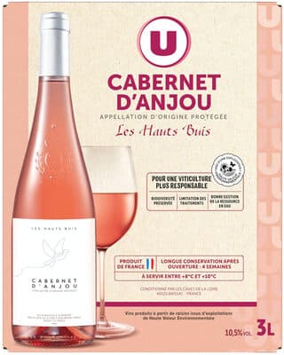 Vin Rosé Aop Cabernet D'Anjou Les Hauts Buis Fontaine À Vin 3L
