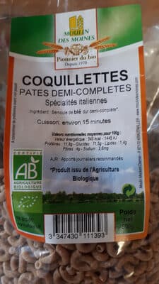 Coquillettes Pâtes Demi-Complètes