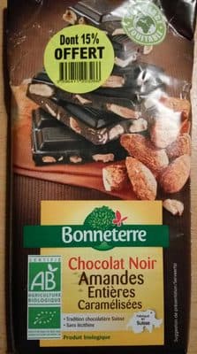 Chocolat Noir Amandes Entières Caramélisées