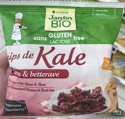 Chips De Chou Kale Au Citron Vert Et À La Betterave Bio