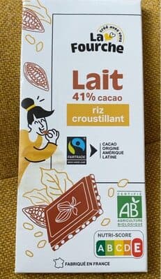 Chocolat Au Lait 41% Et Riz Croustillant