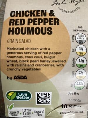 Chicken & Red Pepper Houmous Grain Salad