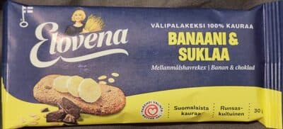 Banaani & Suklaa Välipalakeksi