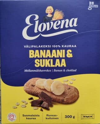 Banaani & Suklaa Välipalakeksi 10X30G