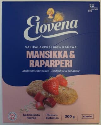 Välipalakeksi Mansikka & Raparperi