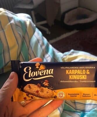 Välipalakeksi Karpalo & Kinuski