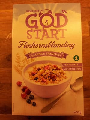 God Start Flerkornsblanding Blåbær & Tranebær