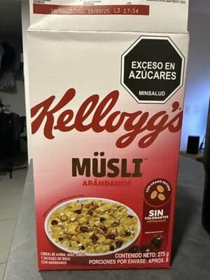 Cereal De Avena Con Arándanos