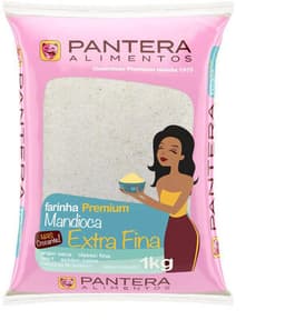 Farinha De Mandioca Tipo 1 Extrafina Pantera Premium Pacote 1Kg