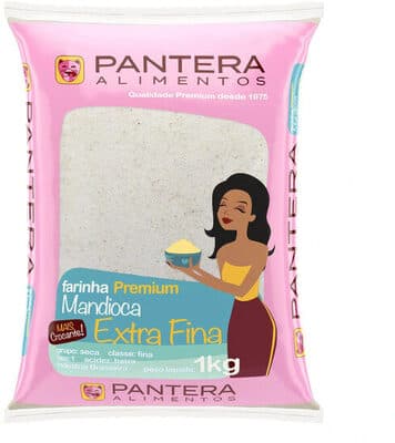 Farinha De Mandioca Tipo 1 Extrafina Pantera Premium Pacote 1Kg
