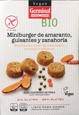 Miniburguer De Amaranto, Guisantes Y Zanahoria