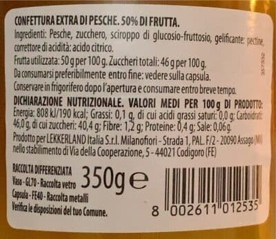 Confettura Extra Di Pesche