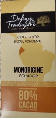 Cioccolato Extra Fondente Monorigine Ecuador 80%