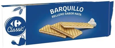 Barquillo Relleno Sabor a Nata