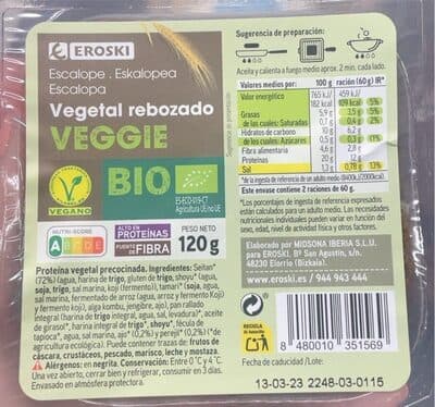 Escalope Vegetal Rebozado Veggie