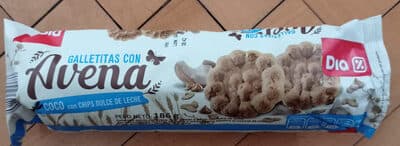 Galletitas Con Avena. Coco Con Chips De Dulce De Leche