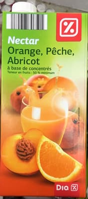 Nectar Orange, Pêche, Abricot