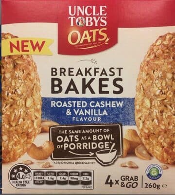 Roasted Cashew & Vanilla Flavour