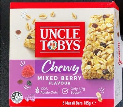 Uncle Tobys Mixed Berry Muesli Bars