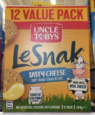 Le Snak Tasty Cheese Dip and Crackers